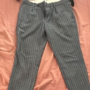 Express Charcoal Pinstripe Dress Pants